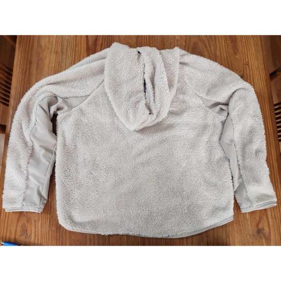Nike Women's Beige‎ Sherpa Therma Fleece Hoodie Pullover Size Large Athleisure - Picture 5 of 14